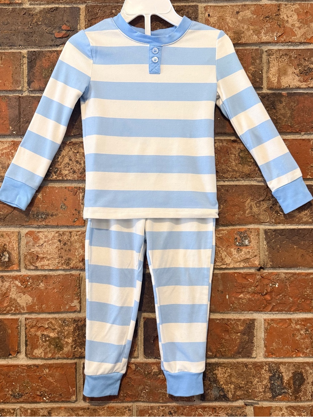Tahari Light Blue & White Striped Toddler Pajama Set